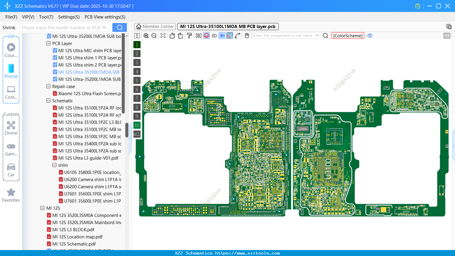 Xiaomi MI 12S Ultra-35100L1MOA MB PCB Layer